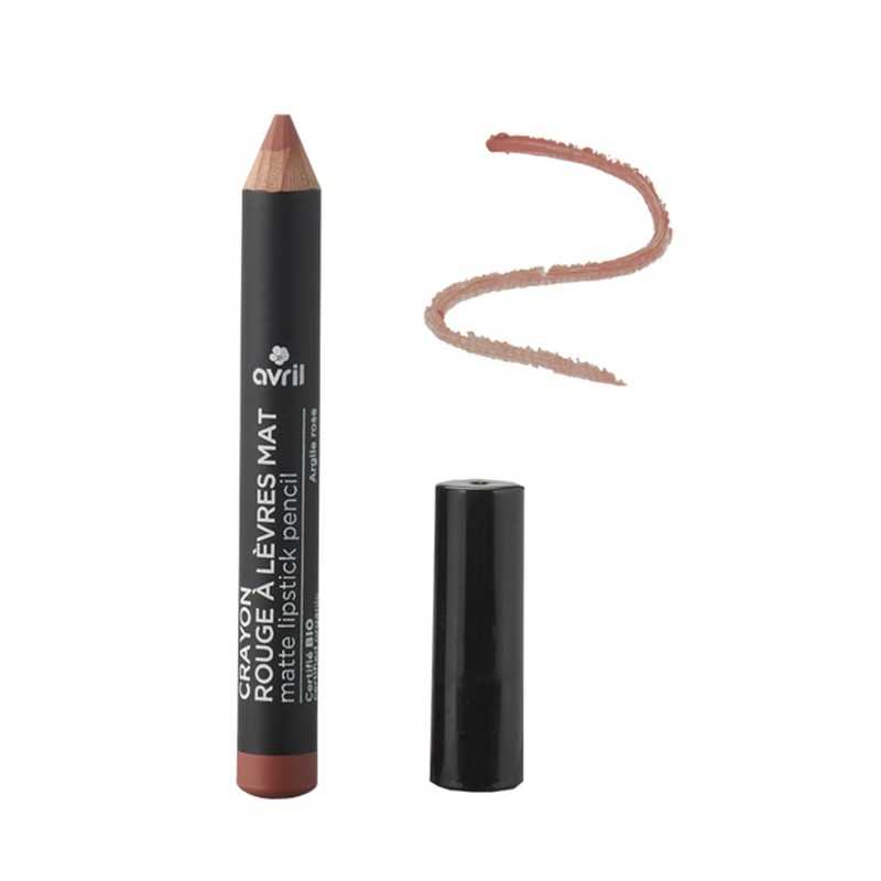 Matte Lipstick Pencil - Argile Rose - certified organic