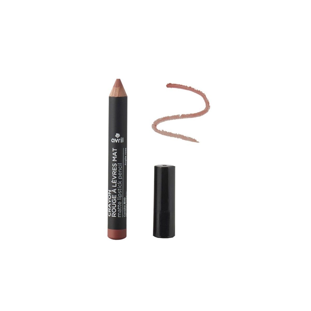 Matte Lipstick Pencil - Argile Rose - certified organic