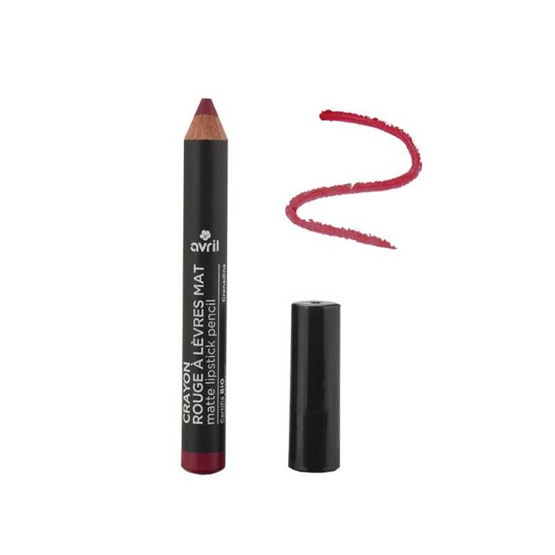 Matte Lipstick Pencil - Grenadine - certified organic